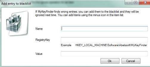 MyKeyFinder- add an item to blacklist