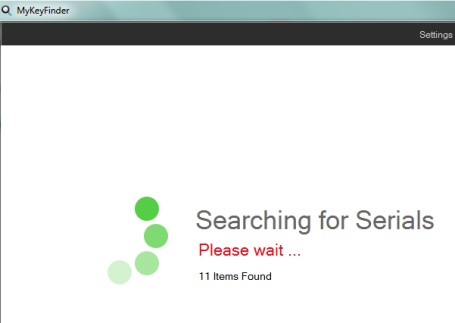 MyKeyFinder- searching serials