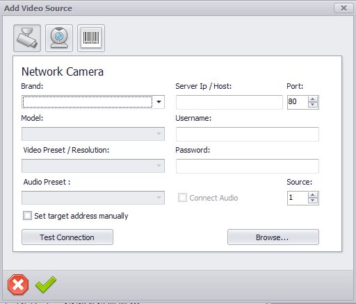 Netcam Studio adding web cam