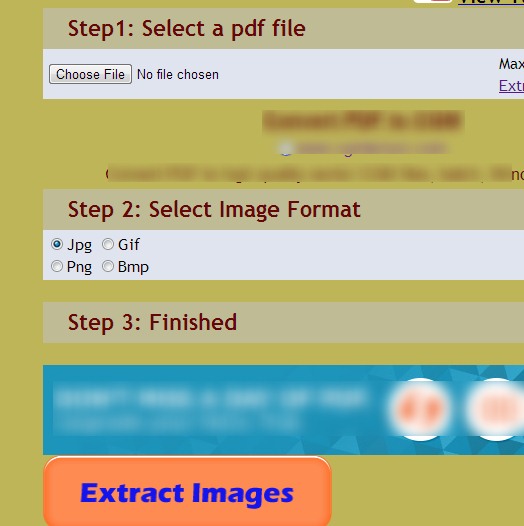 PDF Image Extractor- main interface