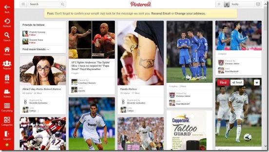 Pinterest One - Home Page