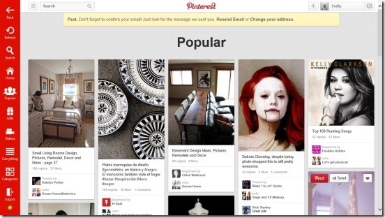 Pinterest One - Popular Page