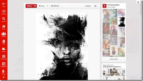 Pinterest One - Viewing Pin