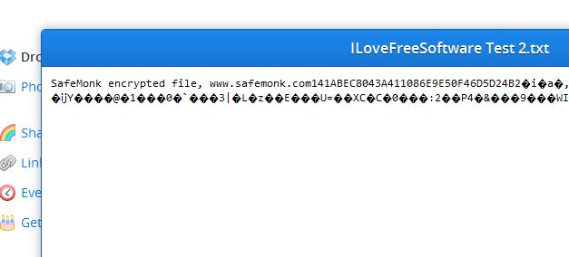 SafeMonk encrypted file