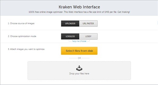 Kraken web interface
