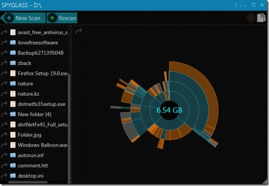 Spyglass- interface 00 freeware to find duplicate files