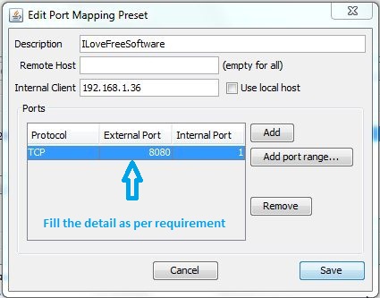 UPnP PortMapper Preset