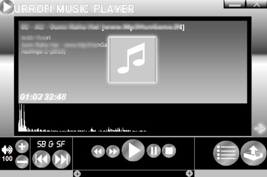 Urrofi Music Player- interface