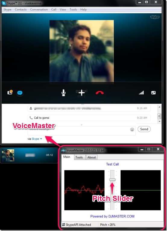 VoiceMaster main interface
