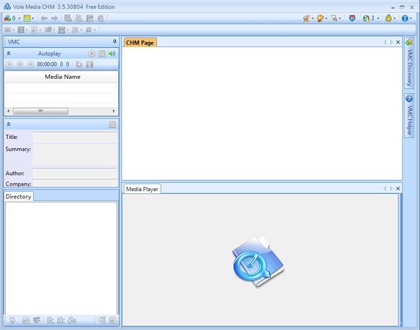 Vole Media CHM default window