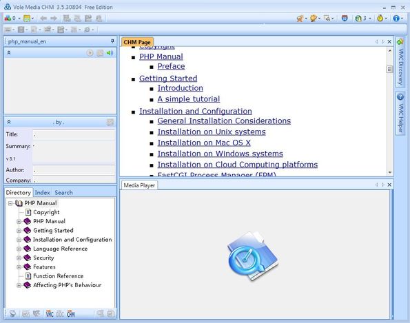 Vole Media CHM working