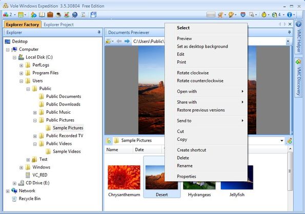 Vole Windows Expedition preview image managing