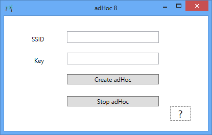 adHoc 8 main interface