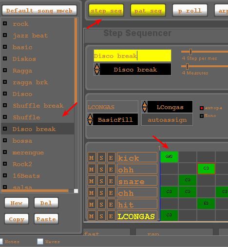 orDrumbox setting up sequence