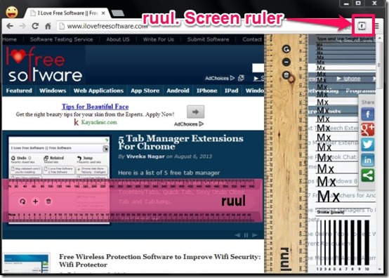 ruul. Screen ruler