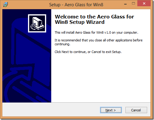 Aero glass for win8 setup