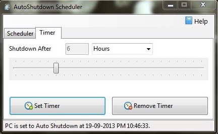 AutoShutdown Scheduler - The Free Shutdown Scheduler - Setting Timer