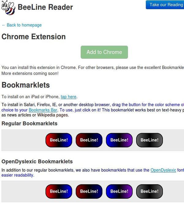 BeeLine - Extension and Bookmarklets