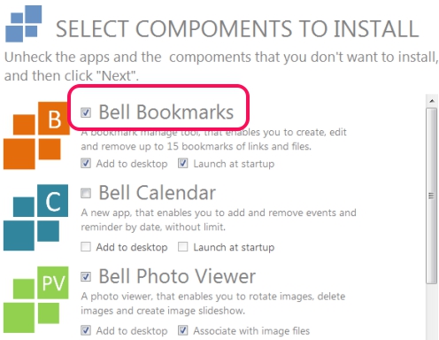 Bell Bookmarks- installation process