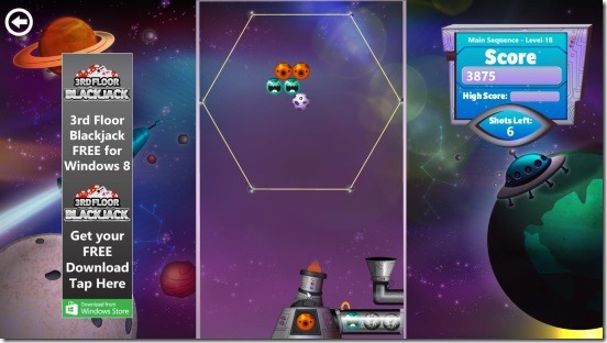 Bubble Star - hexagonal shot gameplay