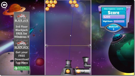 Bubble Star - straight shot gameplay
