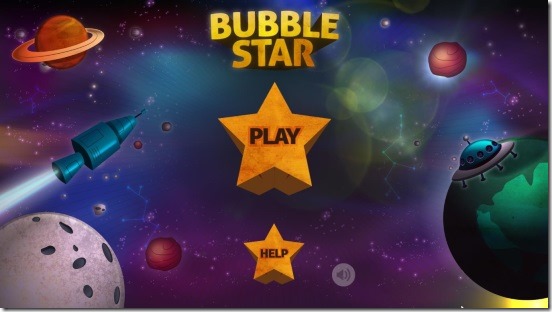 Bubble Star - welcome screen