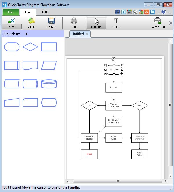 Click Charts default window