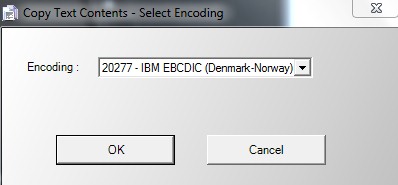Copy Text Contents- select encoding method