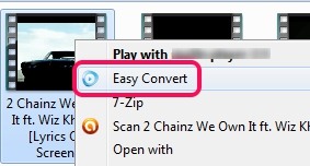 Easy Convert- right-click option