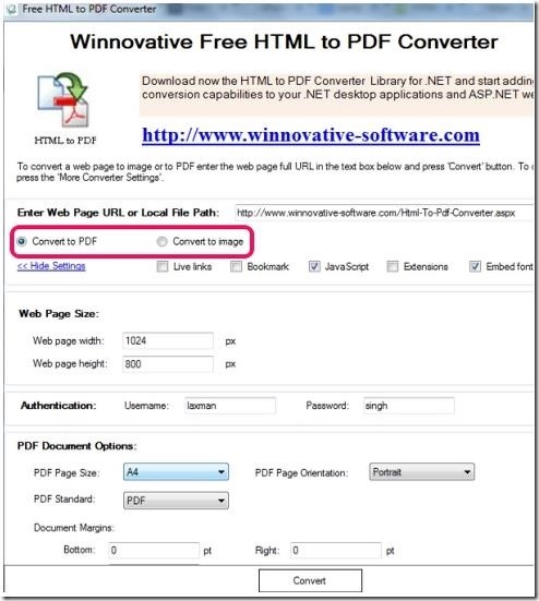 Free HTML to PDF Converter