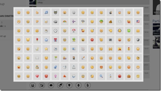 Global chat - emoticons