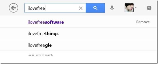 Google Search - search suggestion