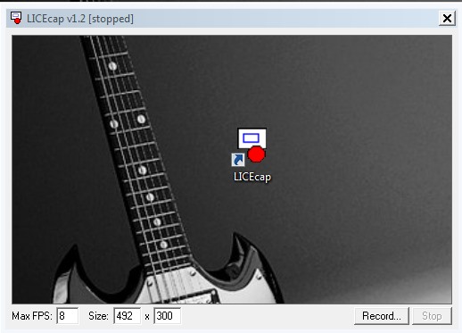 LICEcap- adjust frame size and Max FPS