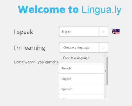 Lingua.ly- select language to learn