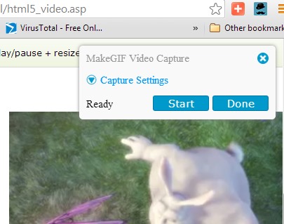 MakeGIF Video Capture- start recording