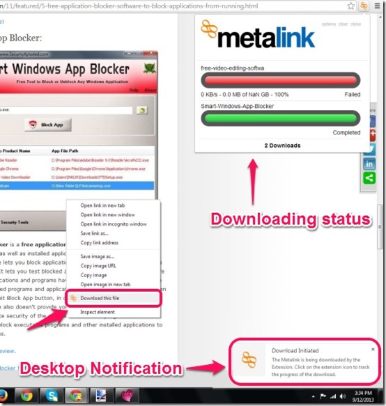 Metalink Downloader