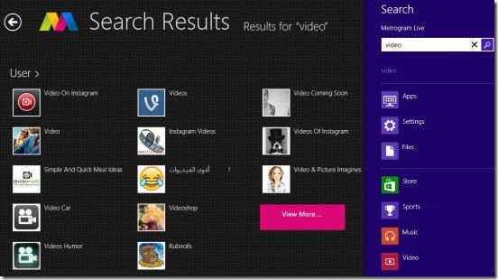 Metrogram Live - search