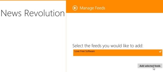News Revolution - Adding Feed Source
