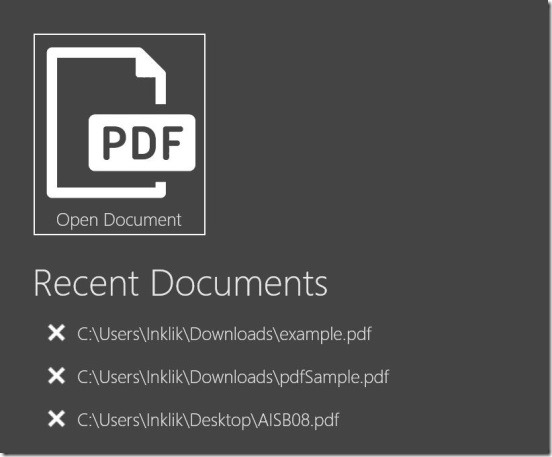 PDF Reader 2.0 - home screen