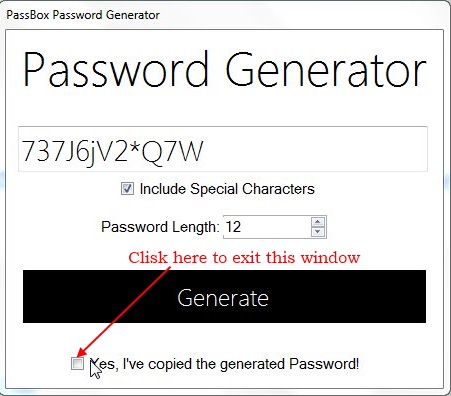 PassBox - Password Generator