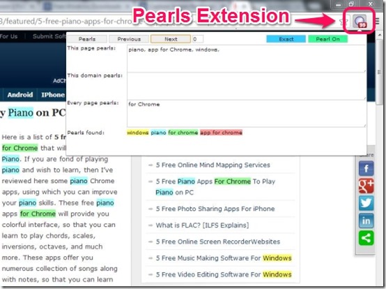 Pearls Extension
