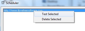 Scheduler software- test option