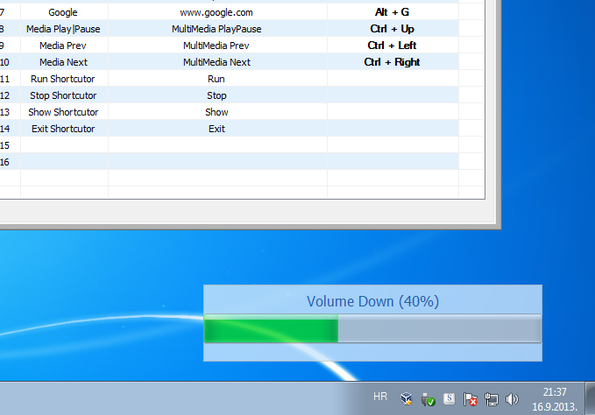 Shortcutor using new keyboard shortcuts