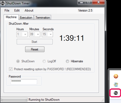 ShutDown Timer- interface