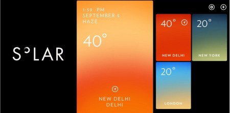 Solar- Weather App for iPhone
