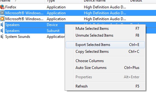 SoundVolumeView- right-click menu