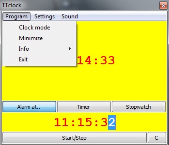 TTclock- interface
