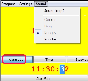 TTclock- set alarm