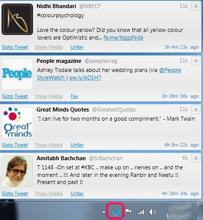 Twittalert- twitter desktop app