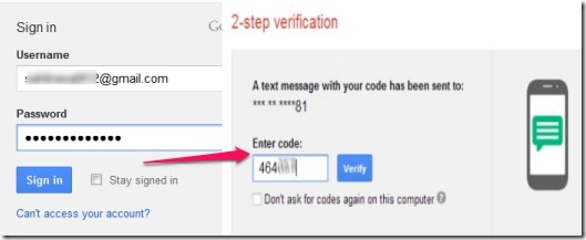 Two Step Authentication in Gmail